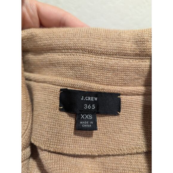 J.Crew 365 Sophie Open Sweater Blazer Tan Camel Merino Wool Academia Womens XXS - Picture 5 of 11